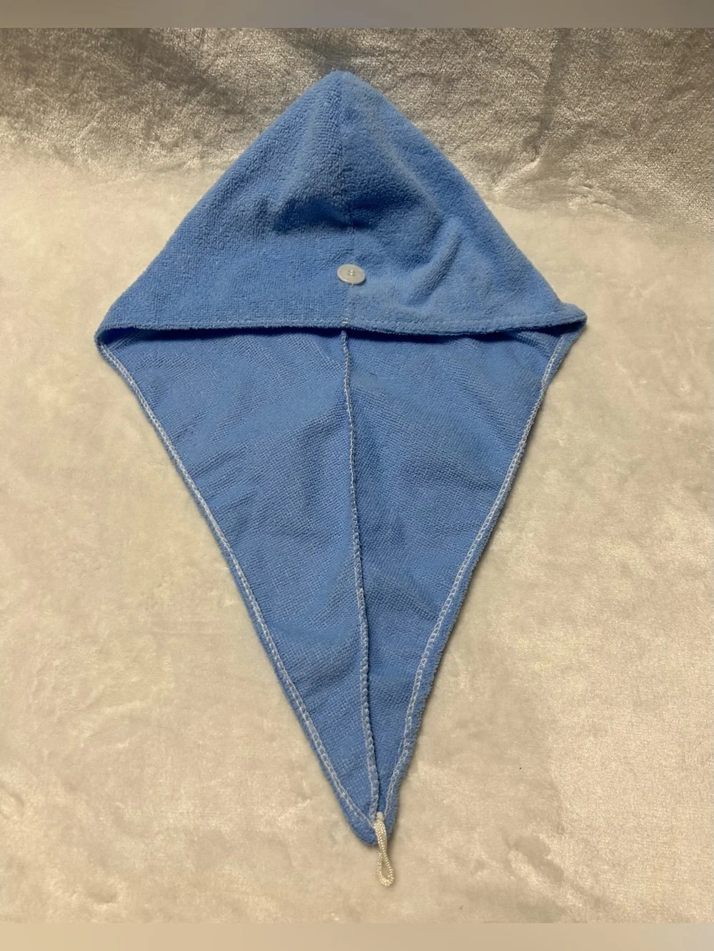 Blue microfiber hair towel wrap